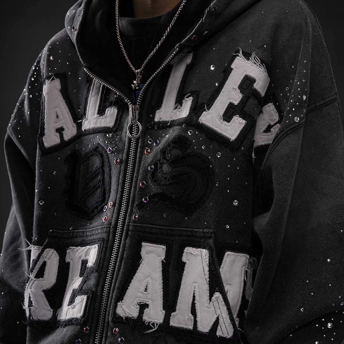 Vale Forever Classico Zip Up Hoodie Black