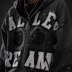 Vale Forever Classico Zip Up Hoodie Black